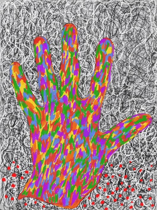 Hand of God Robert Schrei drawing